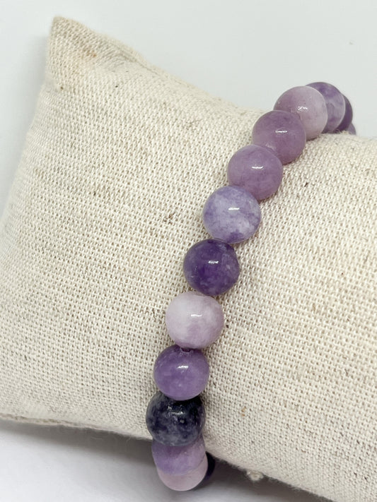 Bracelet en Lépidolite 8mm : Équilibre et Sérénité au Poignet