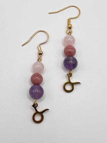Boucles d’oreilles astro Taureau acier doré : cadeau idéal pour passionnés d’astrologie
