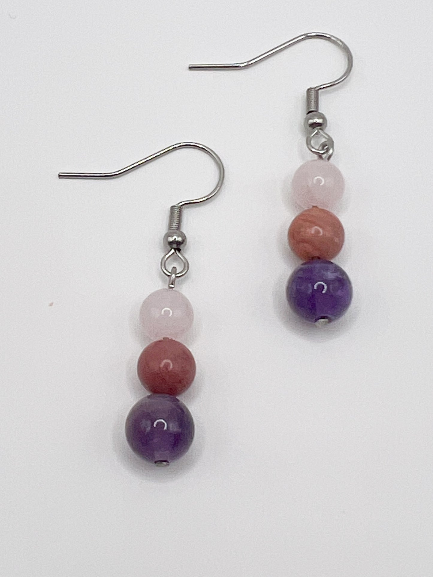 Boucles d’Oreilles Signe Taureau Femme – Acier Argenté & Pierre Naturelle