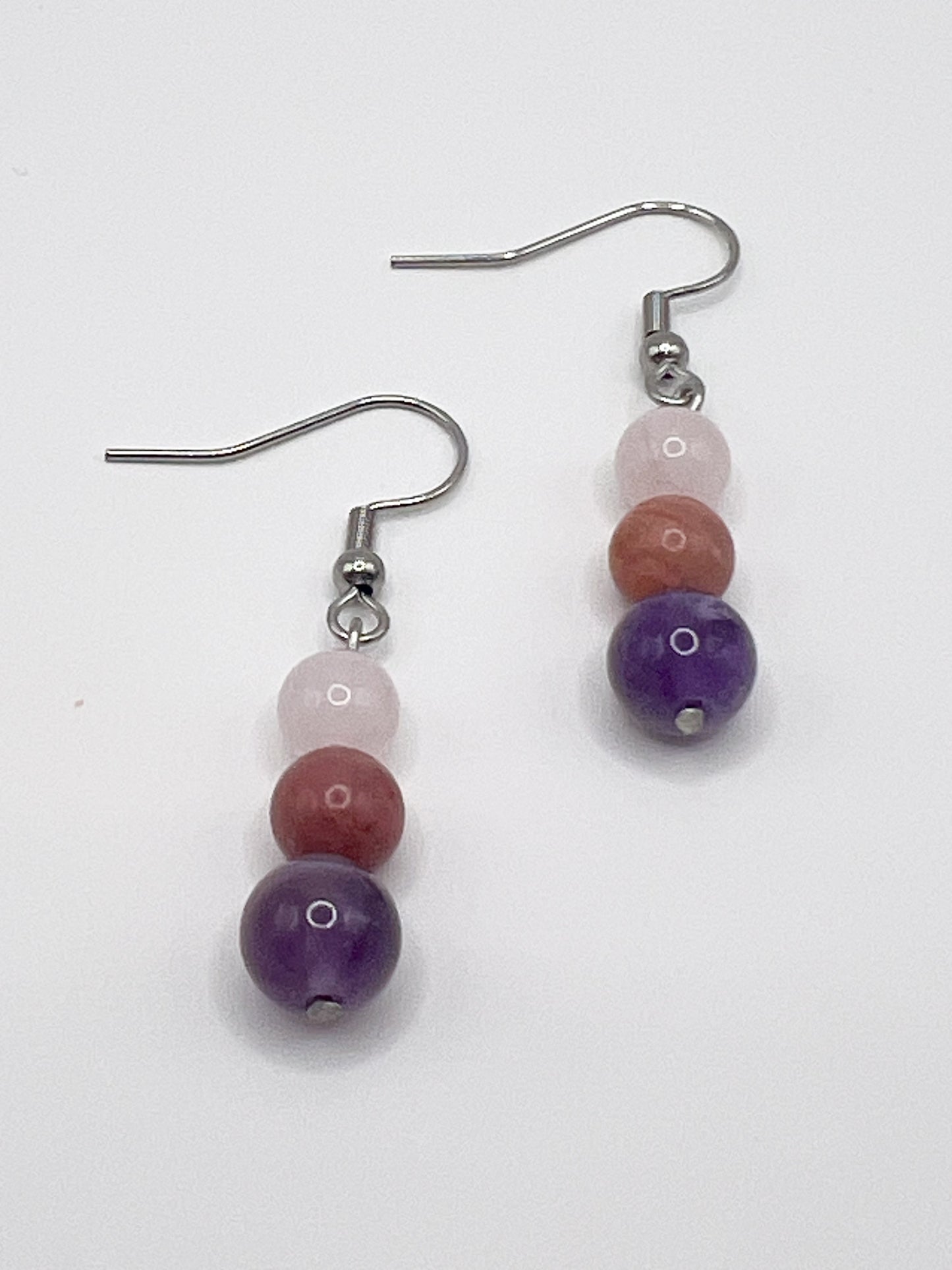 Boucles d’Oreilles Signe Taureau Femme – Acier Argenté & Pierre Naturelle