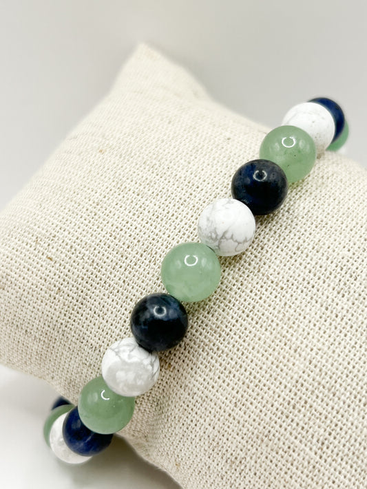 Bracelet Hypersensibilité en Pierres Naturelles – Sérénité, Intuition & Bouclier Énergétique