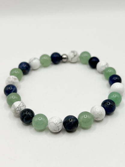 Bracelet Hypersensibilité en Pierres Naturelles – Sérénité, Intuition & Bouclier Énergétique