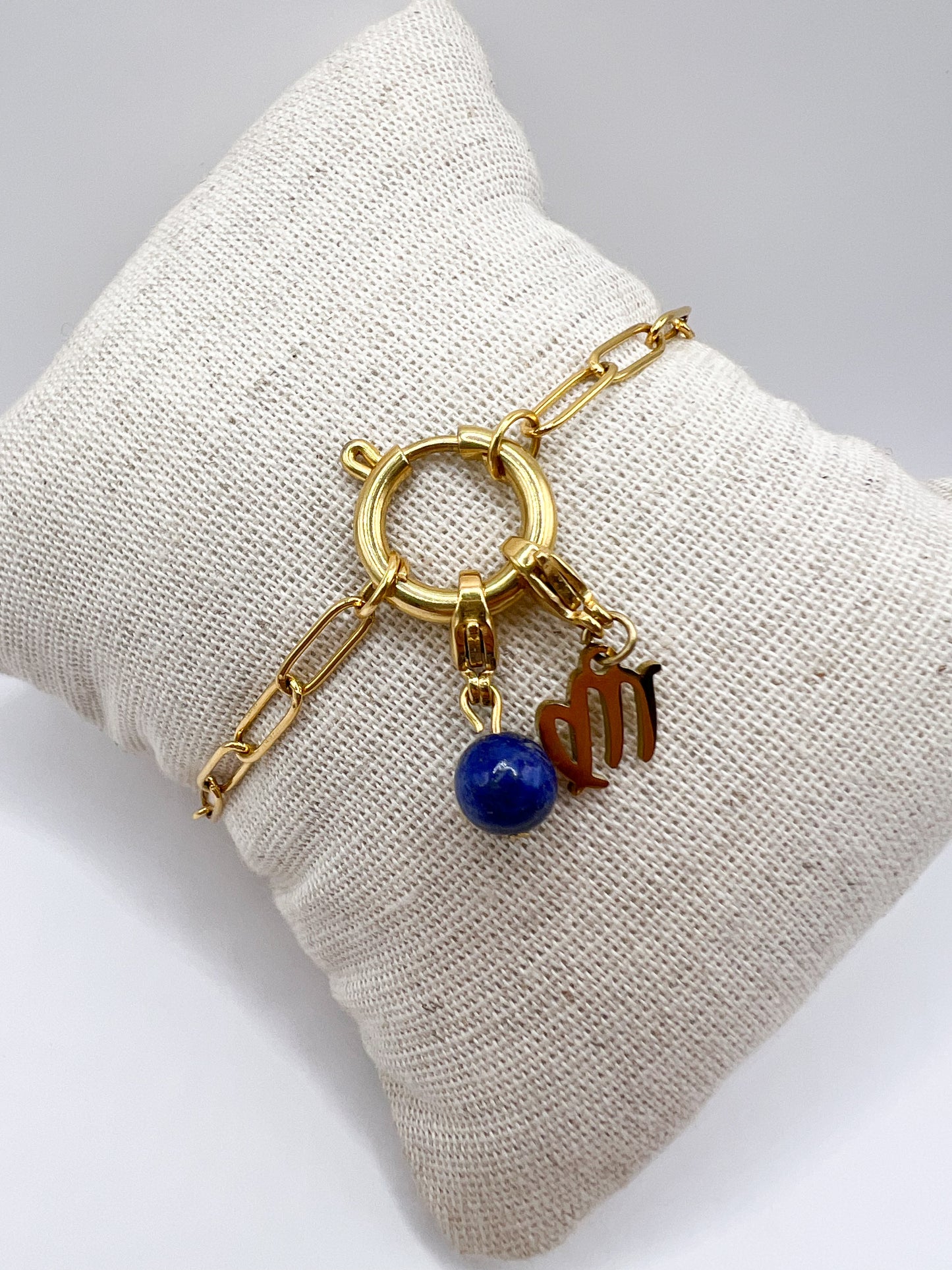 Bracelet Astro Vierge en Pierres Naturelles – Doré & Minéraux Énergétiques