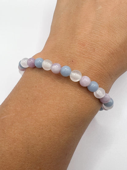 Bracelet Anti-Insomnie & Cauchemars – Pierres Naturelles 8 mm , Sommeil Réparateur & Protection Nocturne