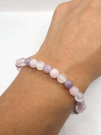 Bracelet Sommeil en Pierres Naturelles – Apaisement & Douce Nuit