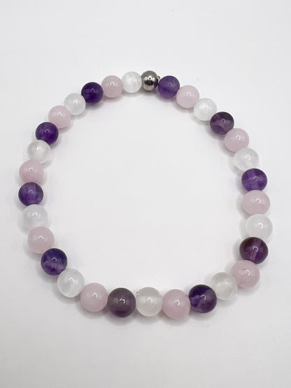 Bracelet Nuit Paisible en Pierres Naturelles – Sommeil Profond & Sérénité Nocturne