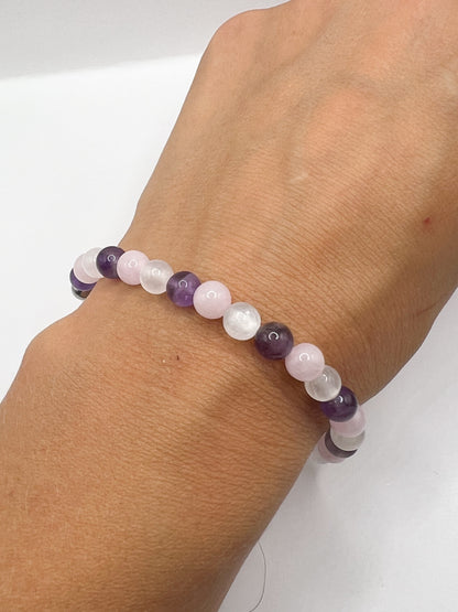Bracelet Nuit Paisible en Pierres Naturelles – Sommeil Profond & Sérénité Nocturne