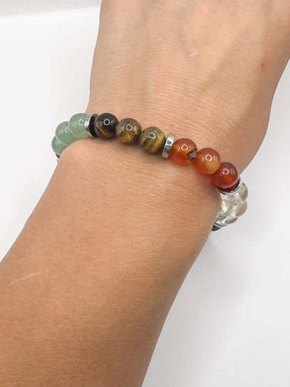 Bracelet 7 Chakras en Pierres Naturelles – Équilibre Énergétique, Harmonie & Bien-Être Spirituel