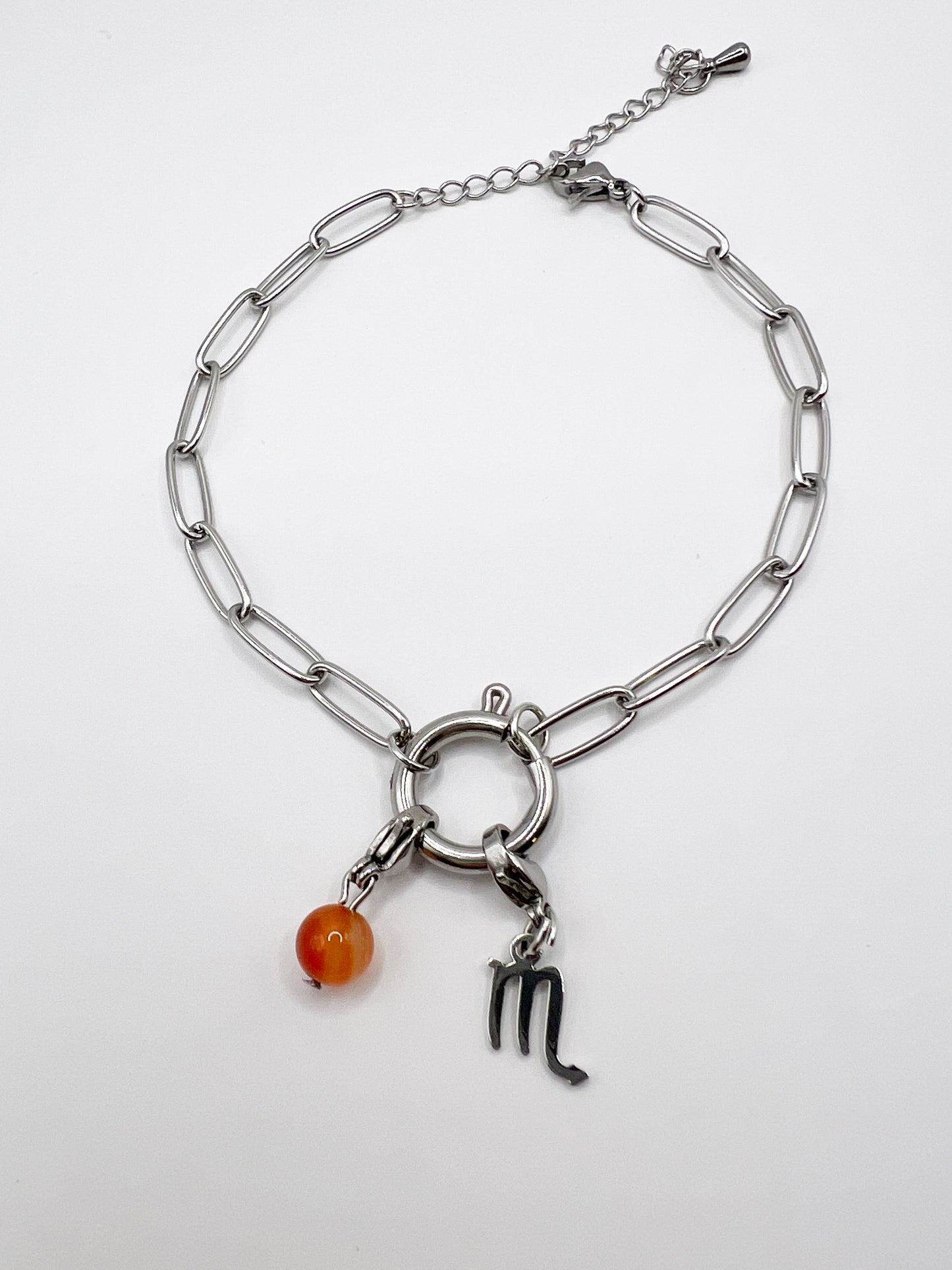 Bracelet Zodiaque Scorpion – Acier doré & Pierres de Protection, Élégance & Spiritualité