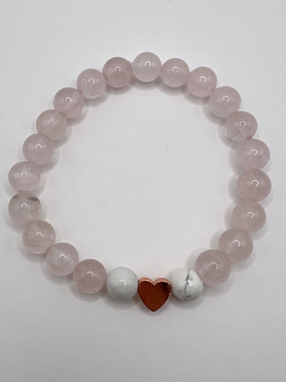 Bracelet Quartz et howlite " sérénité"