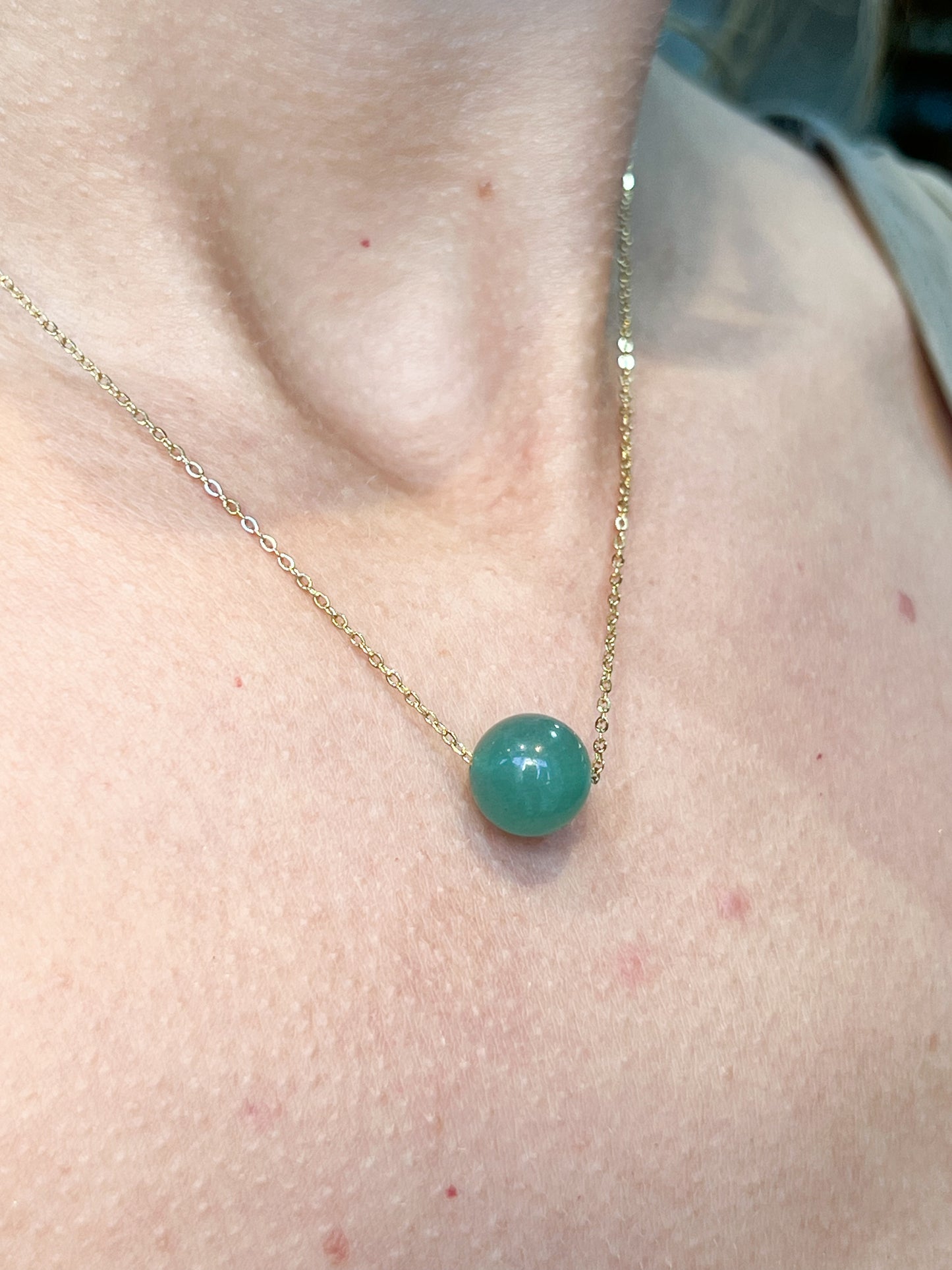 Collier Aventurine Verte Naturelle – Pierre de Chance, Sérénité & Énergie Positive