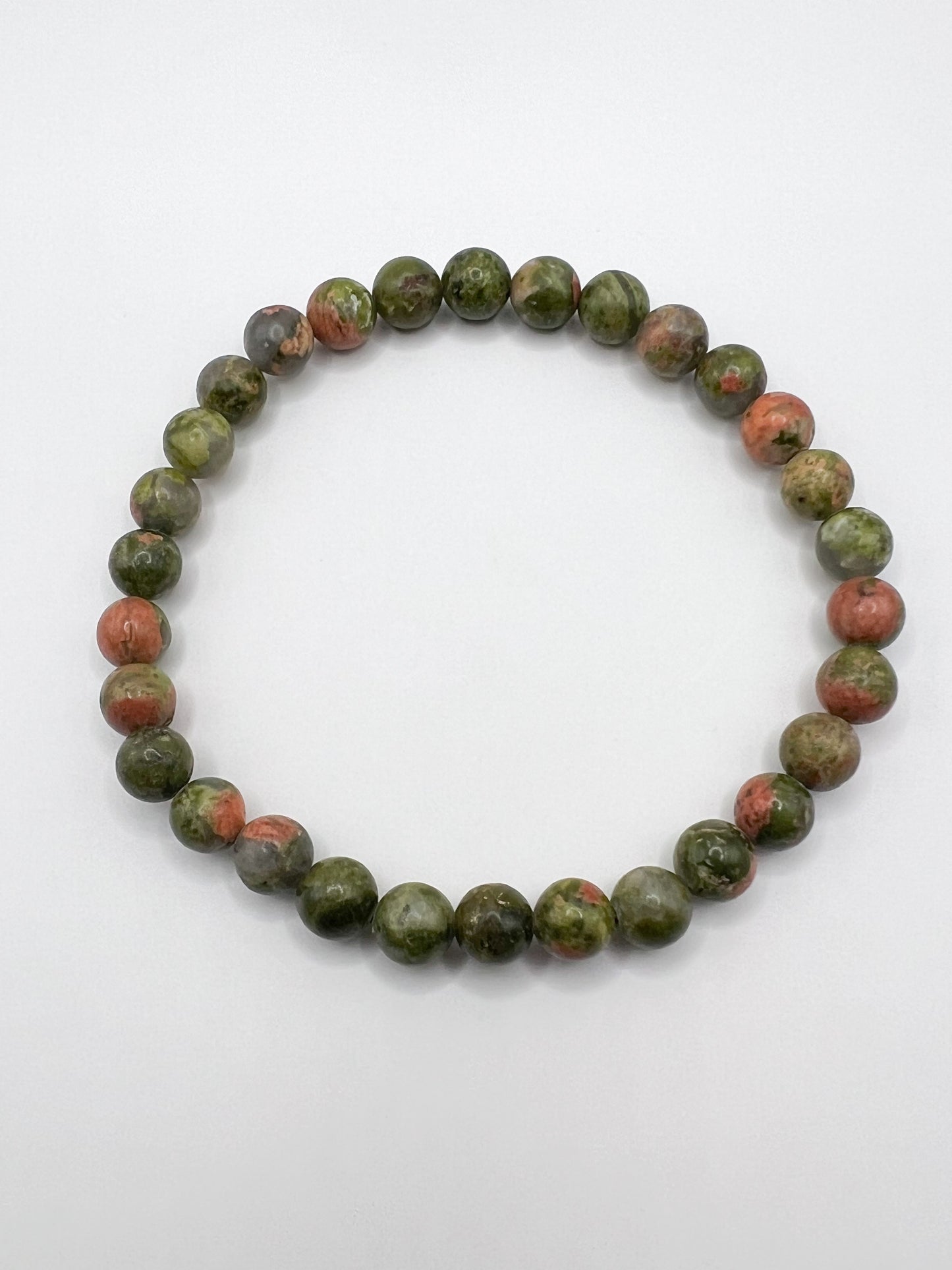Bracelet Unakite 6 mm – Pierre naturelle & équilibre émotionnel