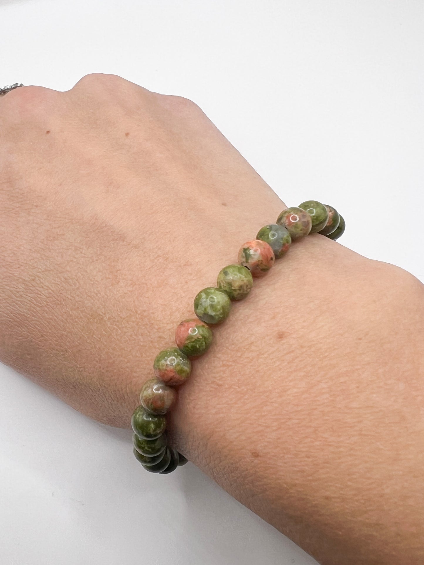 Bracelet Unakite 6 mm – Pierre naturelle & équilibre émotionnel