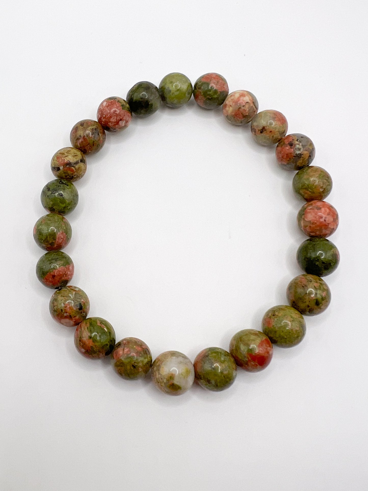 Bracelet Unakite 8 mm – Pierre naturelle d’équilibre émotionnel