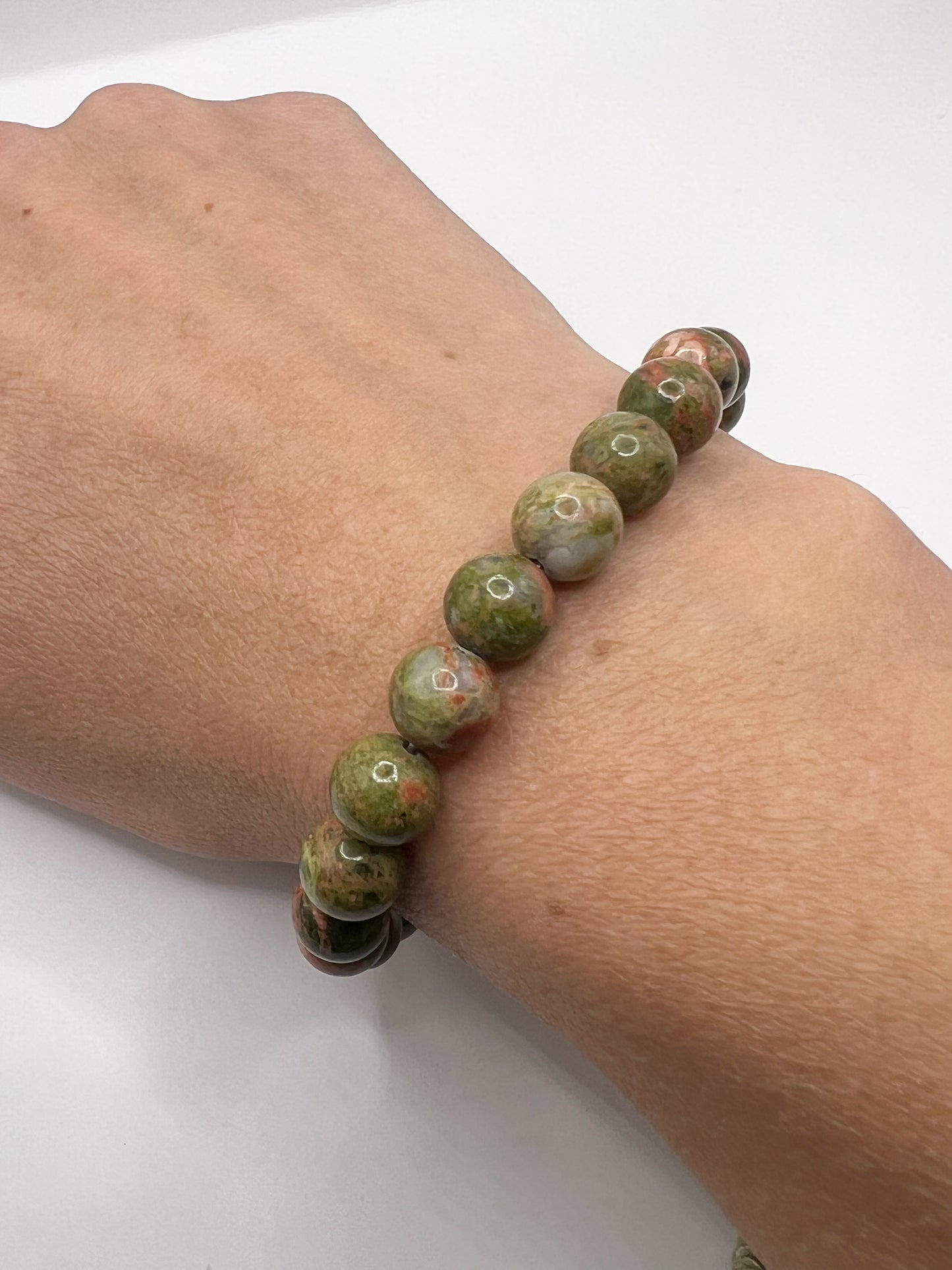 Bracelet Unakite 8 mm – Pierre naturelle d’équilibre émotionnel