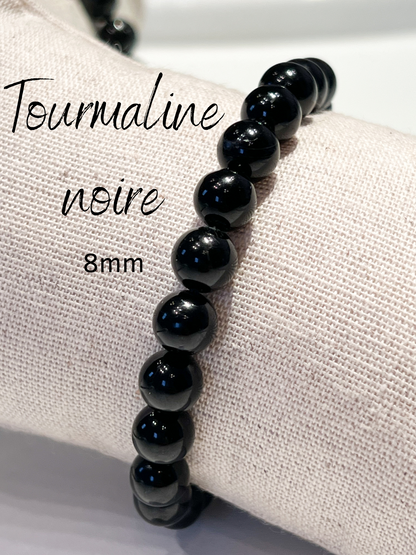 Bracelet en Tourmaline Noire – Protection Énergétique et Élégance Naturelle