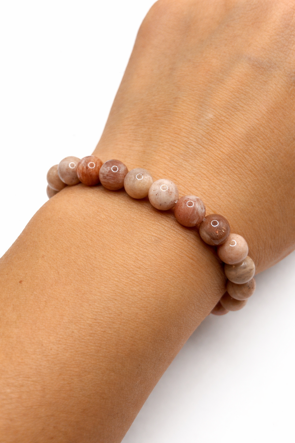 Bracelet Pierre de Soleil 8mm – Pierre Naturelle Femme | Vertus & Bienfaits