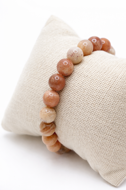 Bracelet Pierre de Soleil 8mm – Pierre Naturelle Femme | Vertus & Bienfaits