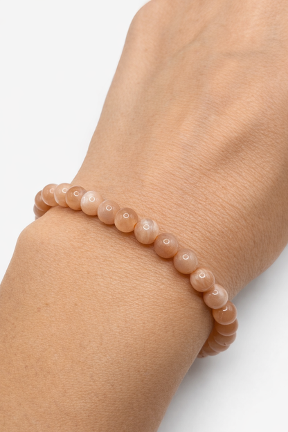 Bracelet Pierre de Soleil 6mm – Pierre Naturelle, Vertus, Énergie Positive & Confiance
