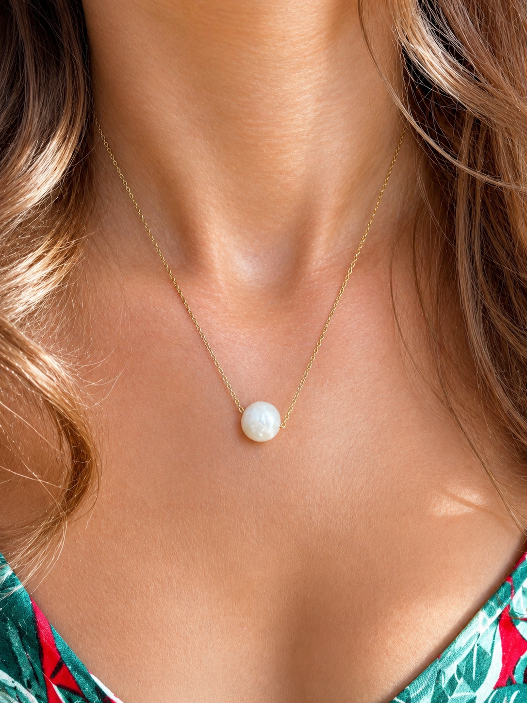 Collier pierre de lune naturelle en acier inoxydable doré – bijou féminin intuition et douceur