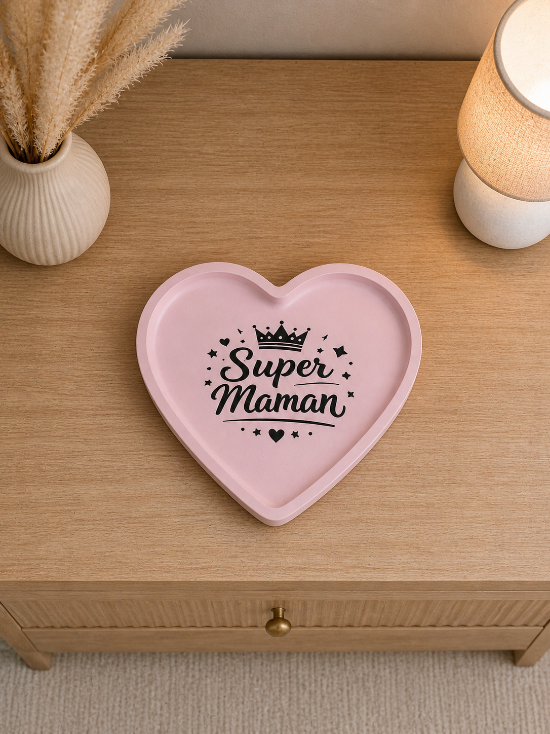 Vide Poche Cœur L'Amour Super Maman | Cadeau Unique Fête des Mères