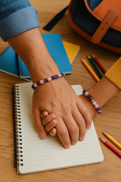 Bracelets Spécial Rentrée Scolaire – Duo Parent & Enfant en Pierres Naturelles