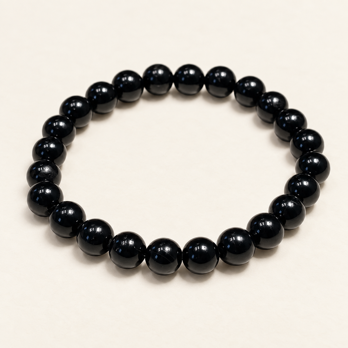 Bracelet Tourmaline Noire 8 mm – Pierre de Protection