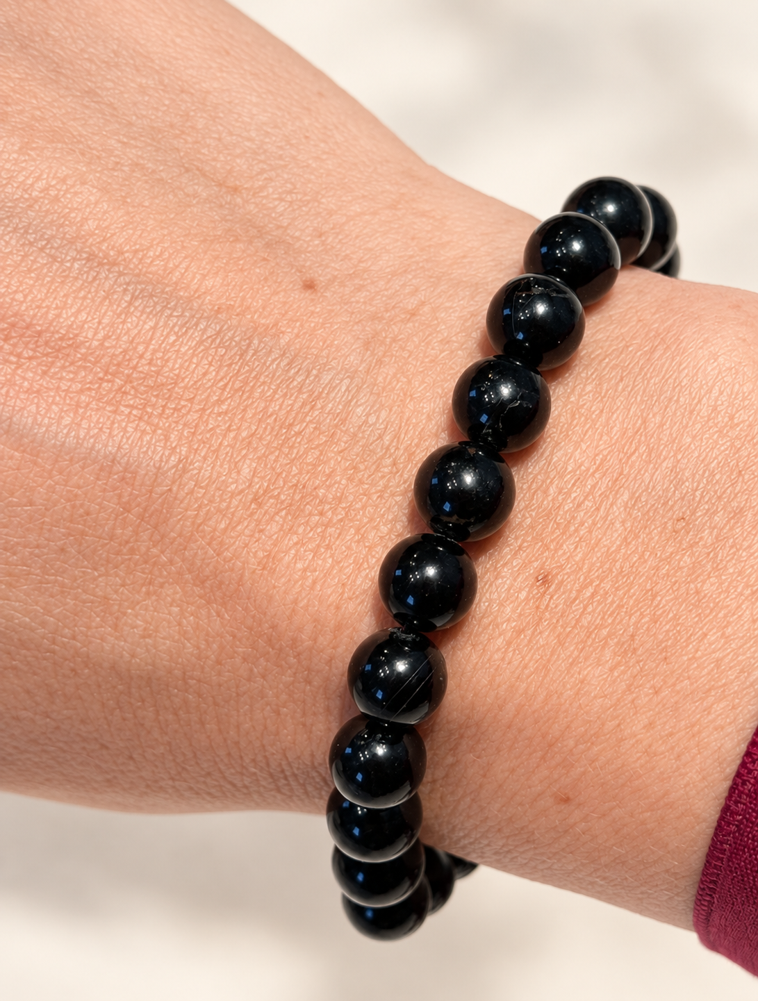 Bracelet Tourmaline Noire 8 mm – Pierre de Protection