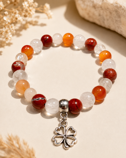 Bracelet Fertilité en Pierres Naturelles – Énergie Féminine