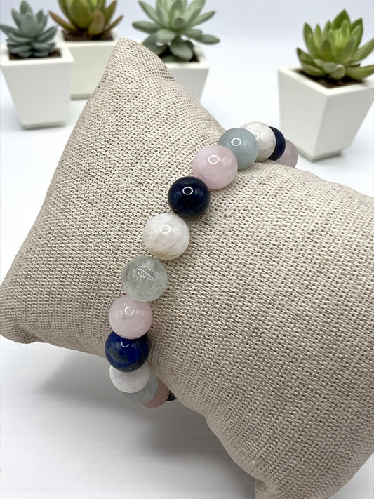 Bracelet Grossesse en Pierres Naturelles – Protection, Sérénité & Harmonie Maternelle