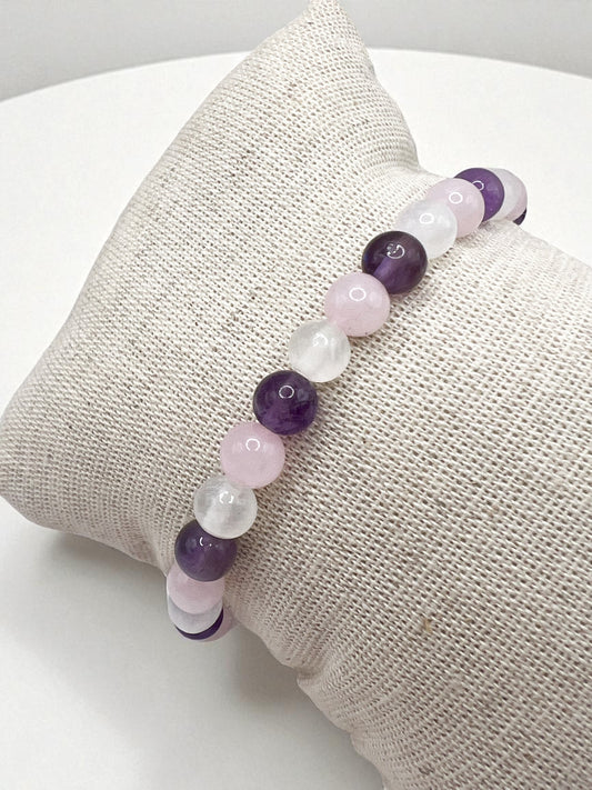 Bracelet Nuit Paisible en Pierres Naturelles – Sommeil Profond & Sérénité Nocturne