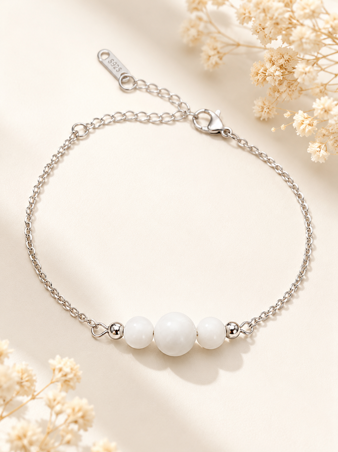 Bracelet pierre de lune en acier inoxydable – féminité, intuition et douceur
