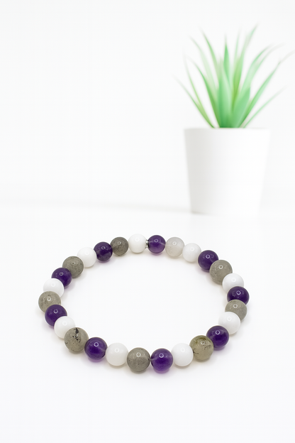 Bracelet Hypersensibilité en Pierres Naturelles – Apaisement & Protection Émotionnelle