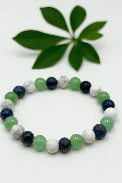 Bracelet Hypersensibilité en Pierres Naturelles – Sérénité, Intuition & Bouclier Énergétique