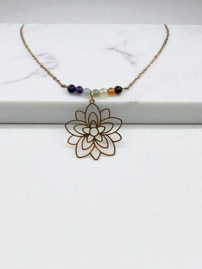 Collier des 7 Chakras en Pierre Naturelle – Énergie & Bien-Être