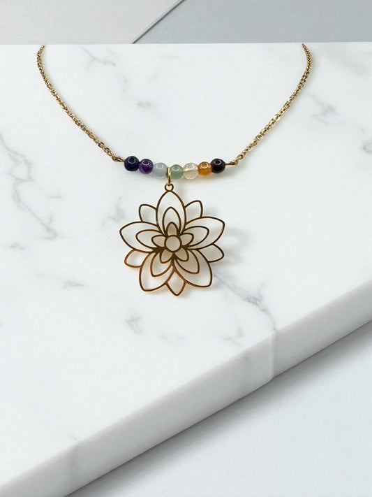 Collier des 7 Chakras en Pierre Naturelle – Énergie & Bien-Être