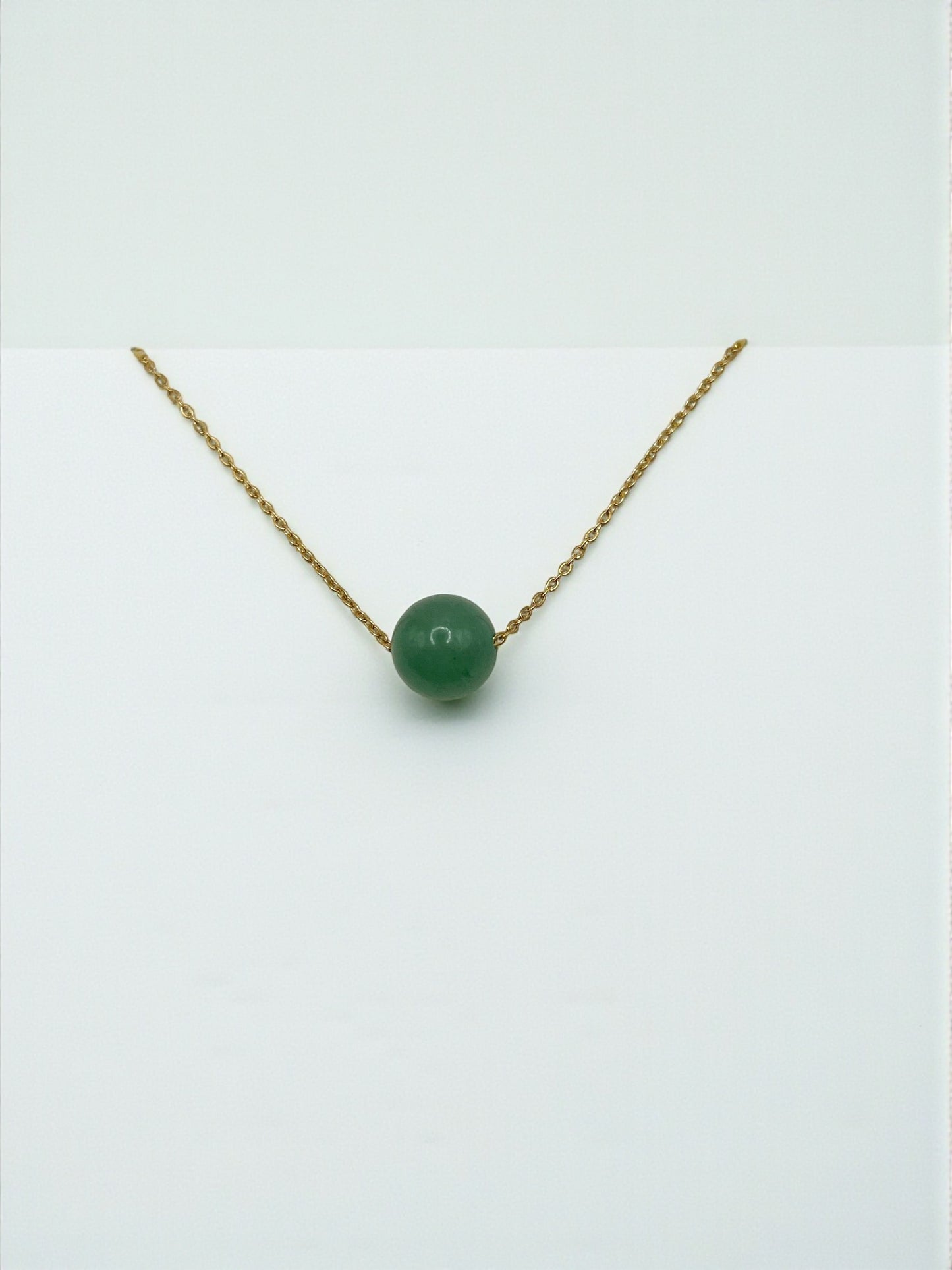 Collier Aventurine Verte Naturelle – Pierre de Chance, Sérénité & Énergie Positive