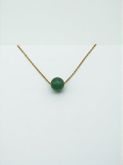 Collier Aventurine Verte Naturelle – Pierre de Chance, Sérénité & Énergie Positive