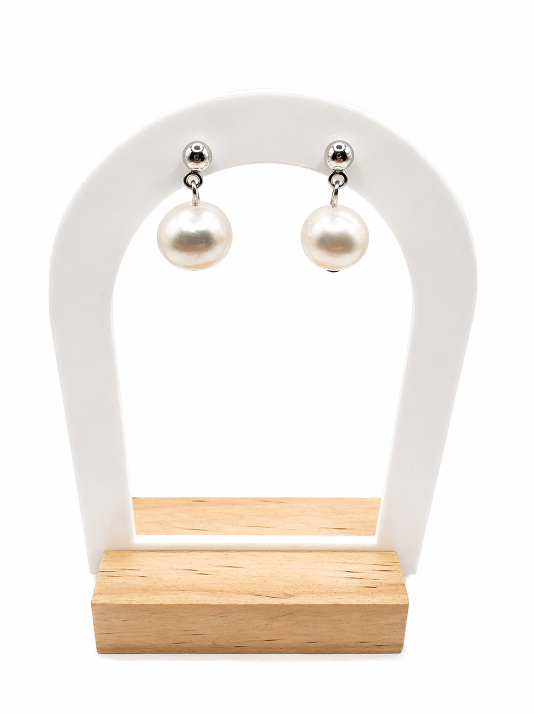 Boucles d’oreilles Perles d’Eau Douce Femme – Acier Inoxydable Argenté – Bijou Élégant Intemporel – Cadeau Femme