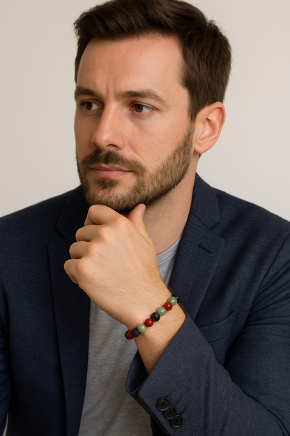 Bijou en Pierres Naturelles – Aventurine, Jaspe & Lave | Protection & Confiance