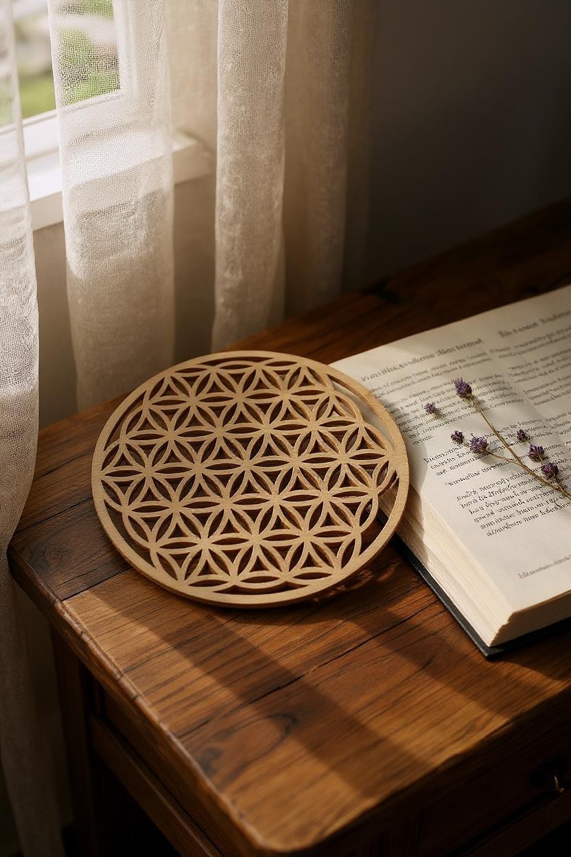 Fleur de Vie en Bois – Symbole Sacré, Rechargement Énergie & Harmonie