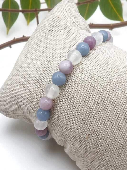 Bracelet Anti-Insomnie & Cauchemars – Pierres Naturelles 8 mm , Sommeil Réparateur & Protection Nocturne