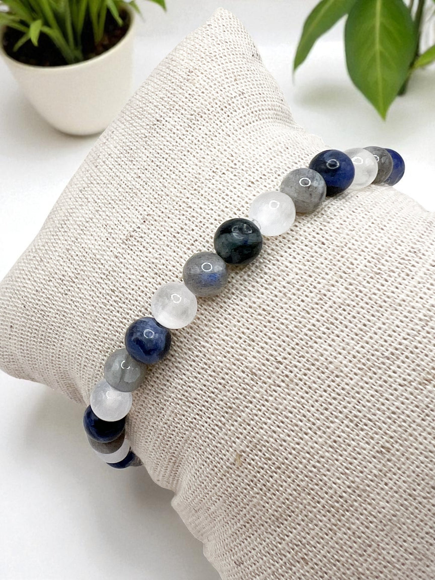 Bracelet Pierre  Sommeil Réparateur | Bijou Énergie Positive, Sérénité & Relaxation Nocturne
