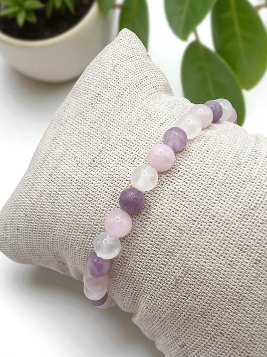 Bracelet Sommeil en Pierres Naturelles – Apaisement & Douce Nuit