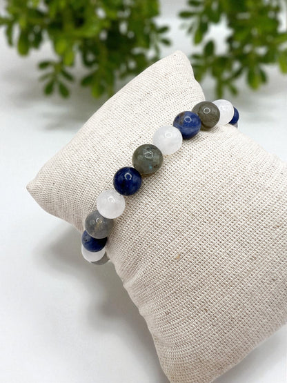 Bracelet Anti-Insomnie en Pierres Naturelles 8 mm – Sérénité & Harmonie Nocturne