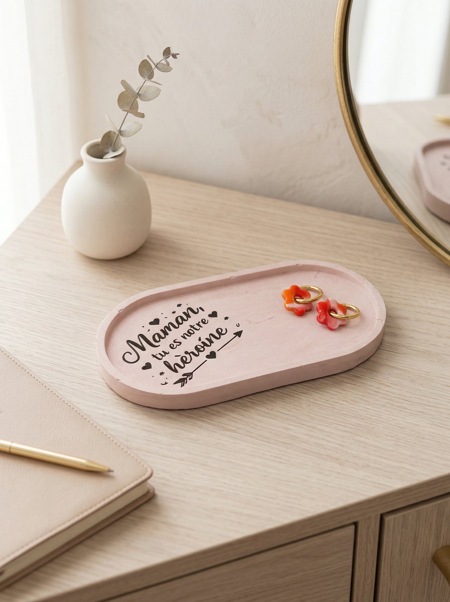 Vide-poche en Jesmonite fait main – Cadeau fête des mères original