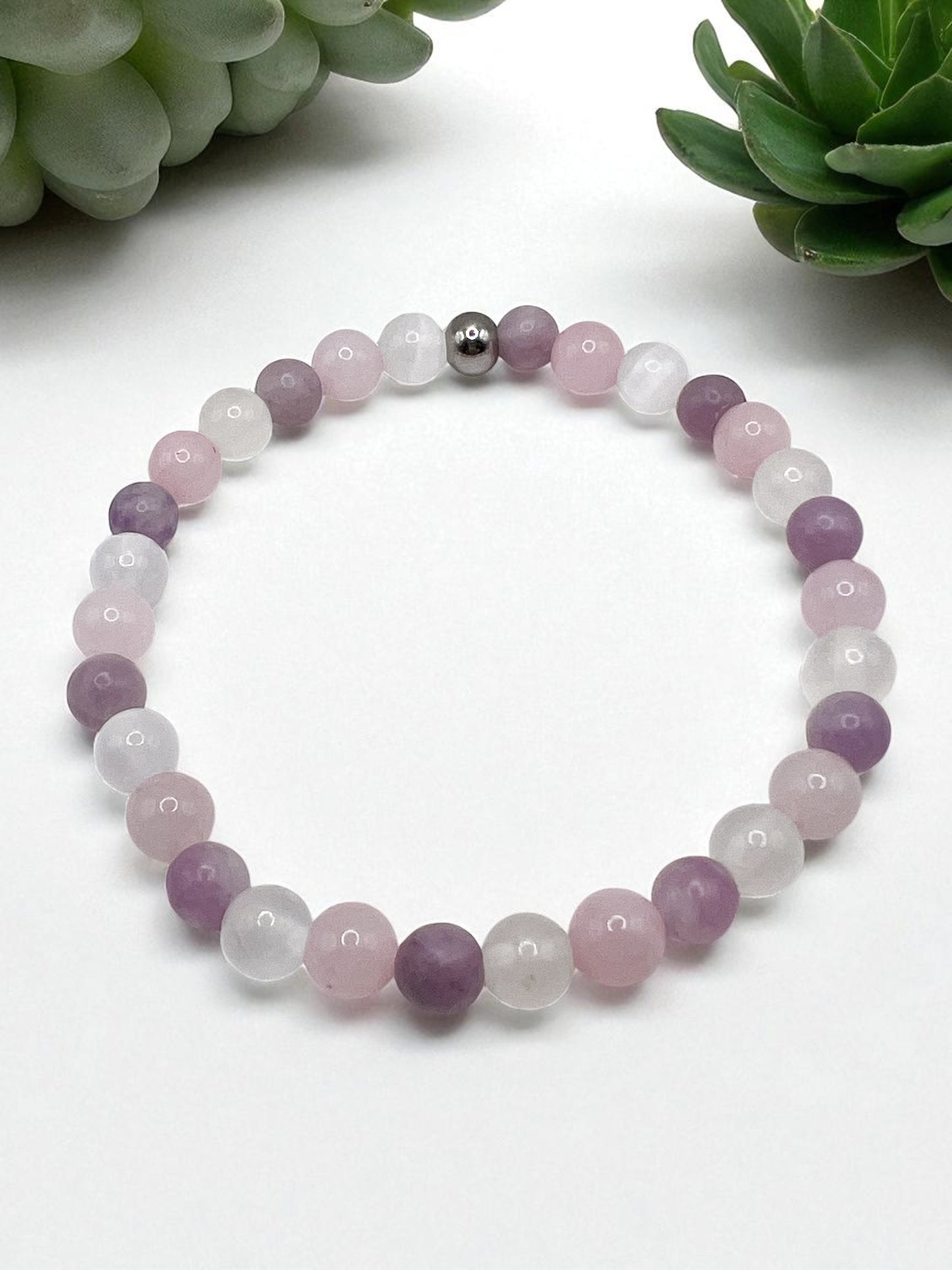 Bracelet Sommeil en Pierres Naturelles – Apaisement & Douce Nuit