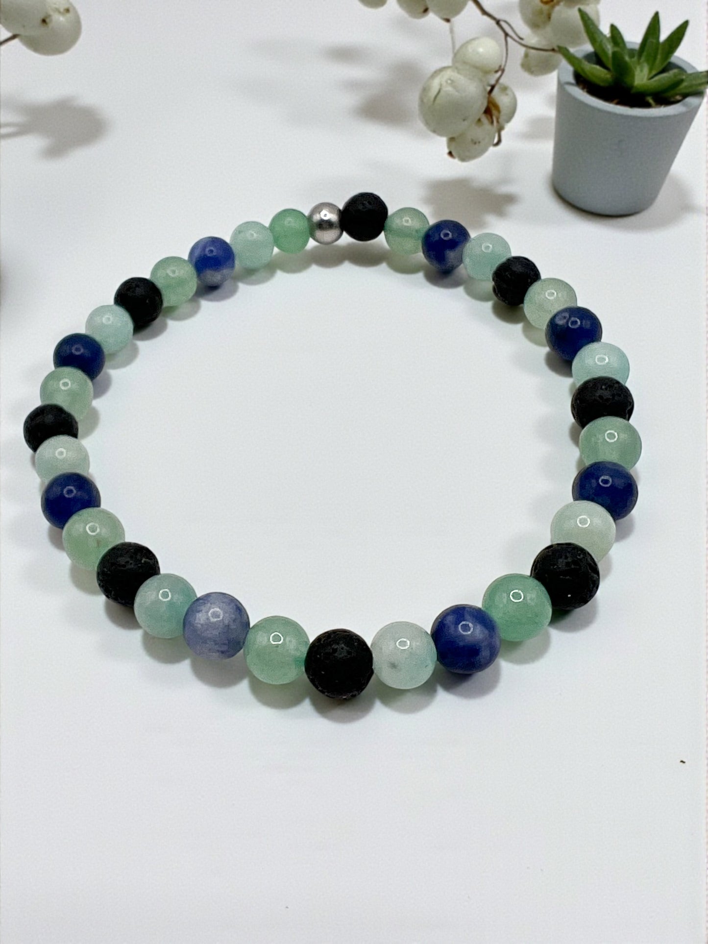 Bracelet Anti-Stress Homme – Pierres Naturelles Apaisantes & Équilibre Émotionnel