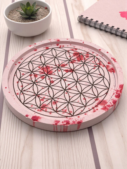 Vide-Poche Zen Fleur de Vie – Décoration Bien-Être, Rechargement Lithothérapie & Spiritualité
