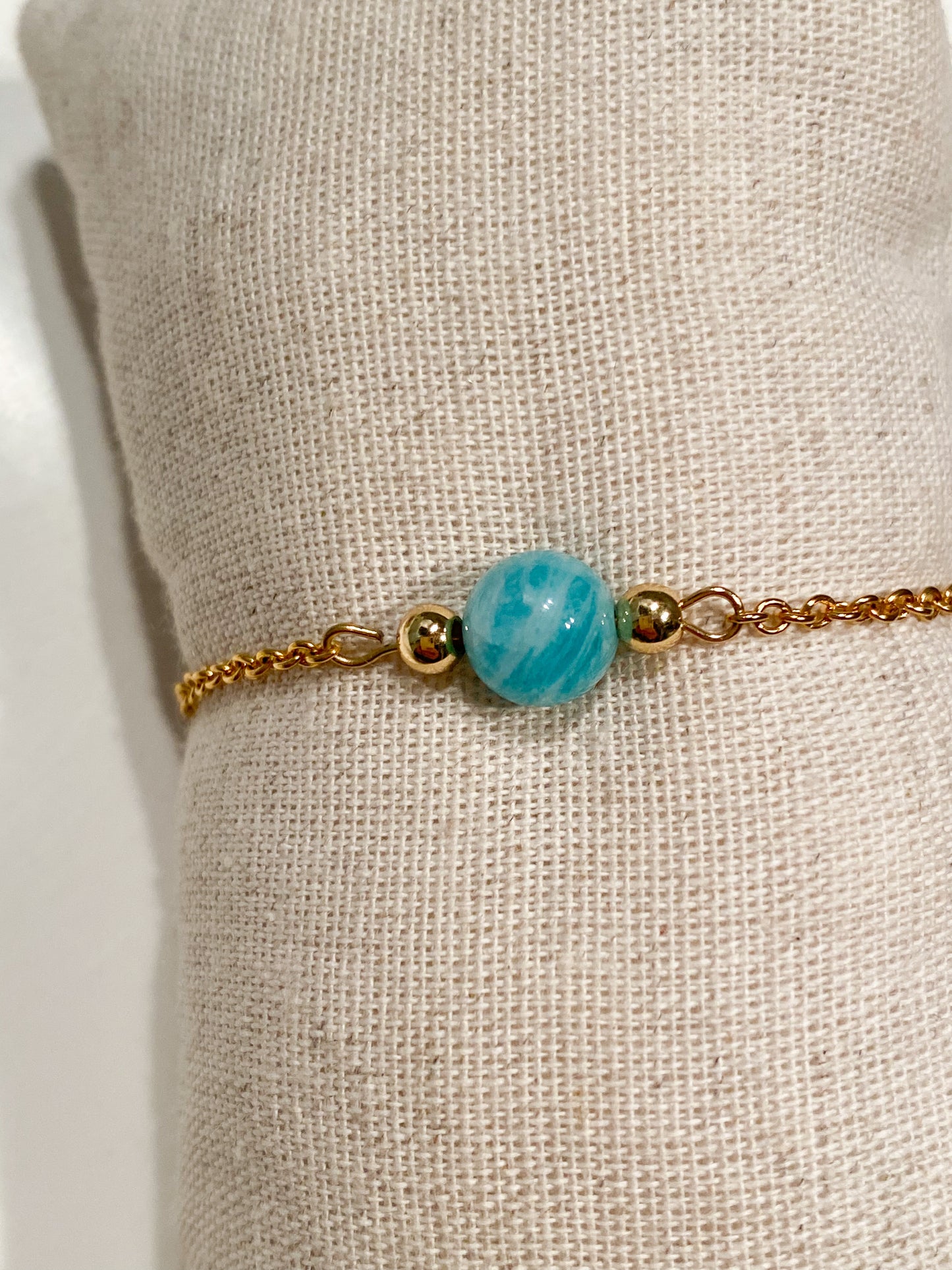 Bracelet  Amazonite "Uni perle"